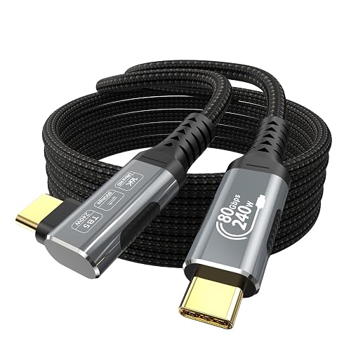 16K USB 4 Cable for Thunderbolt 5 Cable 6.6FT, up to 120Gbps and 240W, Premium Braided USB C to USB C Cable 80Gbps, Compatible with Thunderbolt 4/3, USB4, MacBook M5 Pro, iPhone 17/16/15