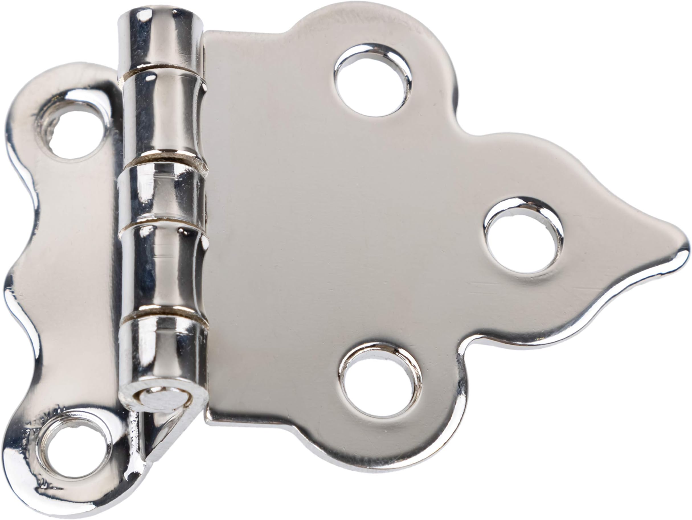 Nickel Plated Offset Boone or Sellers Cabinet Hinge | Pack of 2 | Hoosier Type Cabinet Reproduction Hardware | UA-205-HPN (1)