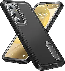 BaHaHoues for Samsung Galaxy S24 Plus Case with Built in Kickstand, Shockproof/DropProof Military Grade Protective Cover for Galaxy S24 Plus 5G (Black)