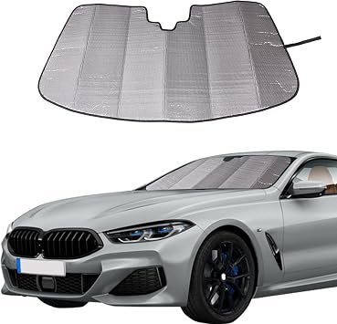 Windshield Sunshade Compatible with BMW 8 Series 2019-2023 Folding Car Sun Shade for Window, Auto Sun Protection Visors Blocks UV Rays and Keeps Vehicle Cool 1 Piece