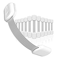 Vista 20 de Cerraduras de Seguridad a Prueba de Bebés para Niños (Paquete de 2) por Skyla Homes - Los Pestillos Adhesivos 3M para Gabinetes Más Seguros, Rápidos