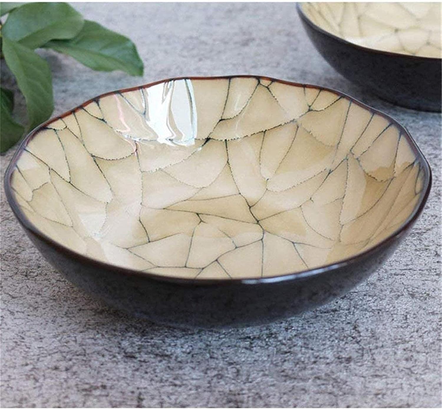 和ガラス◇ウランガラス小鉢 / 5個セット◇型吹き？戦前 大正ロマン