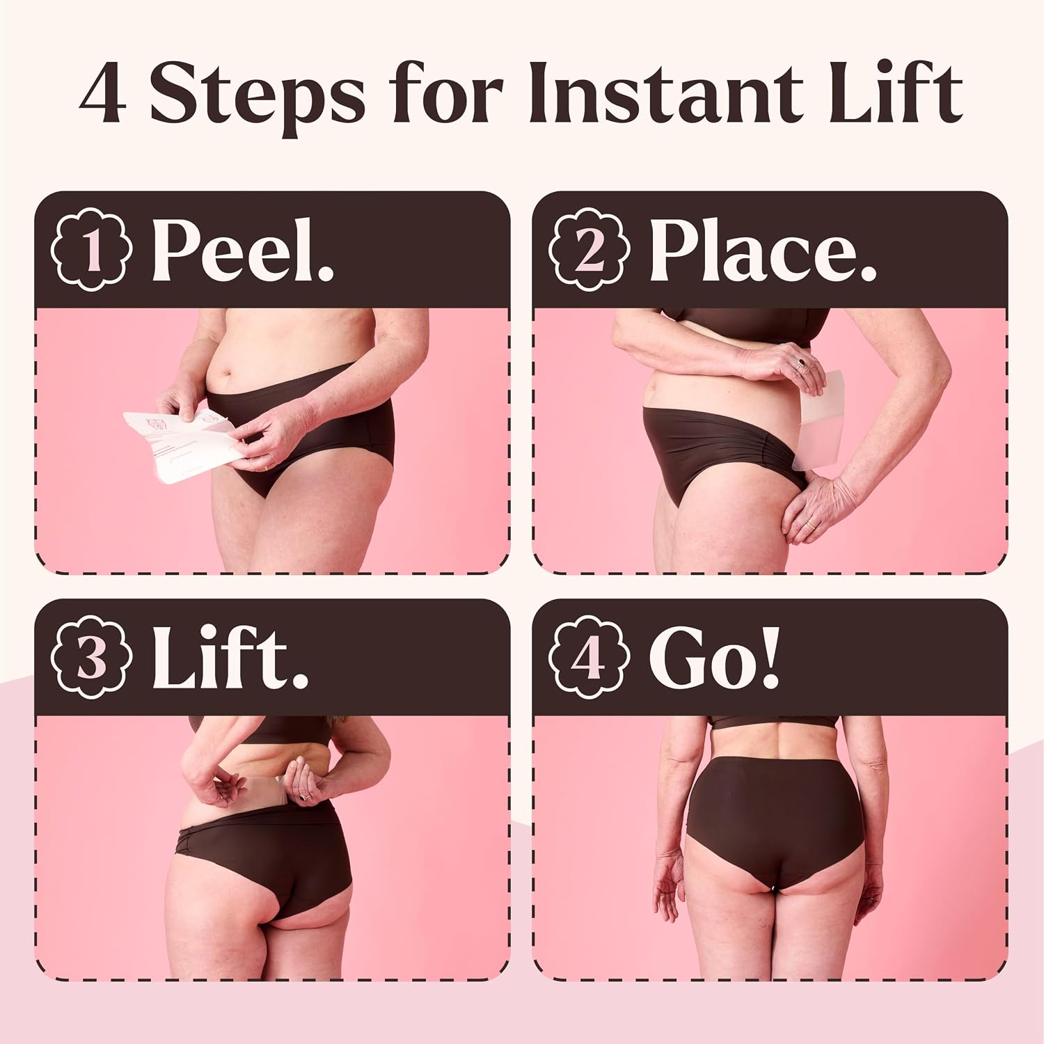 Instant Lifts Skinnies Bottom Tape - Patented & Made in USA - Instantly Lift Butt (5 Pairs)