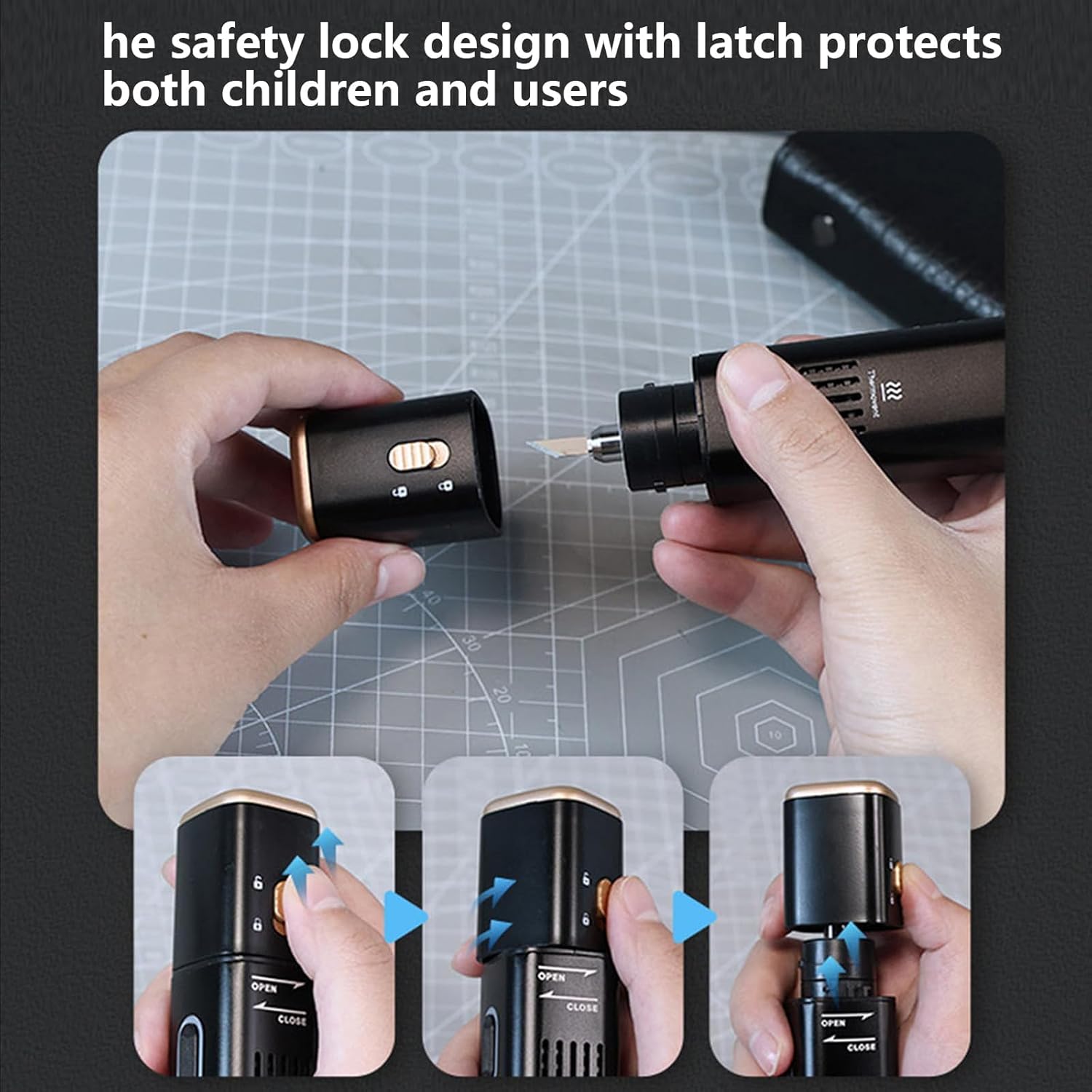 40kHz Ultrasonic Utility Knife, 35w Handheld Ultrasonic Knife, 50PCs Replacement Blade and Sonic Knife for OLED Display, 3D Printed Model, Plastic, Wood, Resin, Polyvinyl, Leather