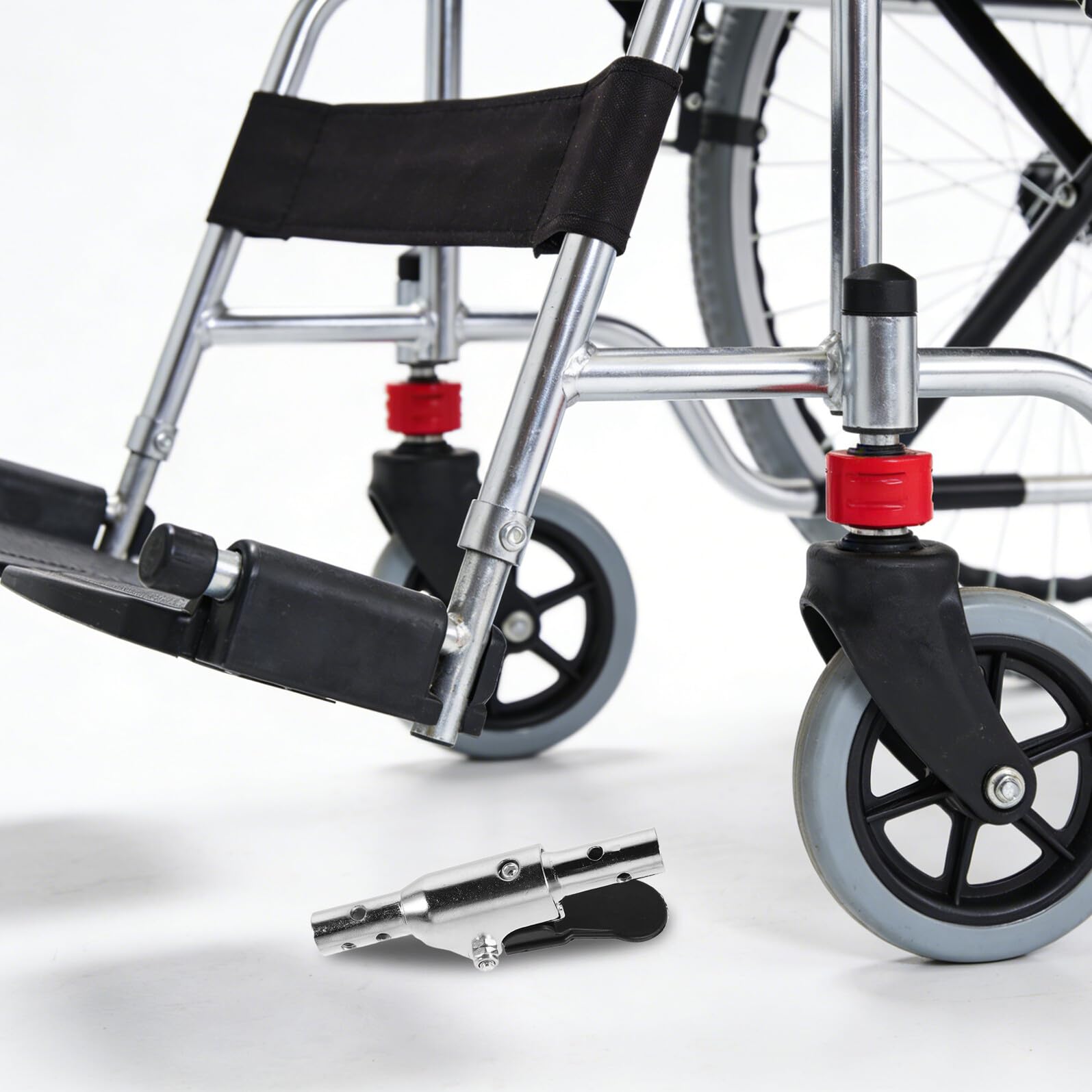 Interruptor Plegable de Respaldo para Silla de Ruedas de Hierro, Accesorio de Repuesto Compatible, Mecanismo de Plegado Seguro para Movilidad y Almacenamiento Fácil, Uso en Casa
