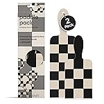 FRAMAR Checkered Balayage Board and Paddle Set - Long and Short Foil For Highlights, Highlighting Board, Hair Salon Supplies, For Enhanced Precision - 2 Pack - Cream and Black