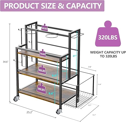 Miniatura 6 de EasyCom Estante de almacenamiento para gimnasio en casa para mancuernas, pesas rusas, rodillo de espuma, pesas, estante de almacenamiento para