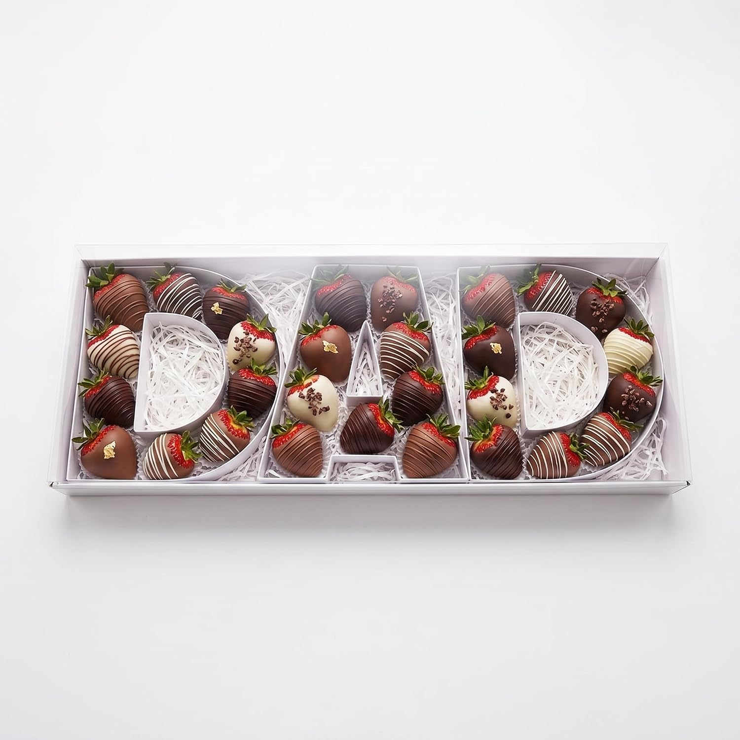 WENPACK Empty Sweet Gift Box DAD Cardboard Letter Shaped Fillable Chocolate Strawberry Flower Packaging (DAD)