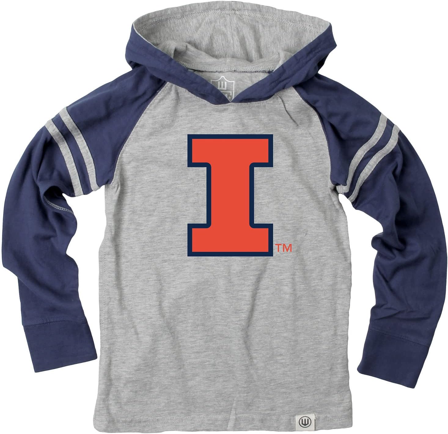Wes and Willy Youth Boys College Long Sleeve Hooded T-Shirt Striped Jersey Hoodie