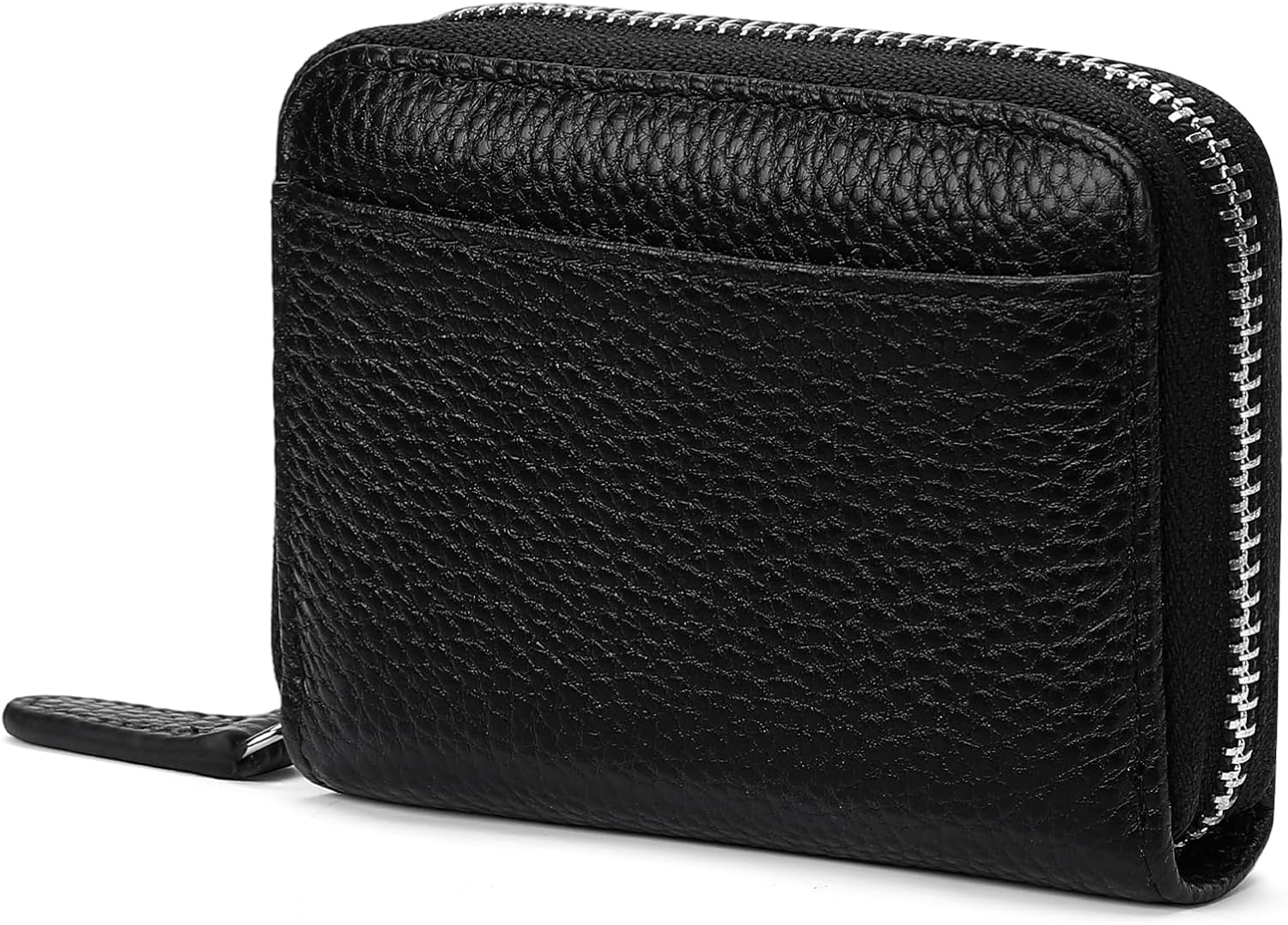SENDEFN RFID Credit Card Holder for Women Small Leather Zipper Card Case Wallet 15 Slots
