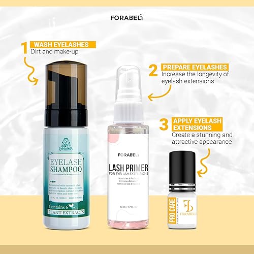 Miniatura 7 de Imprimación de pestañas para extensiones de pestañas, 50ML (spray), ForabeliMejora la retención del pegamentofuerza de sujeción para pestañas