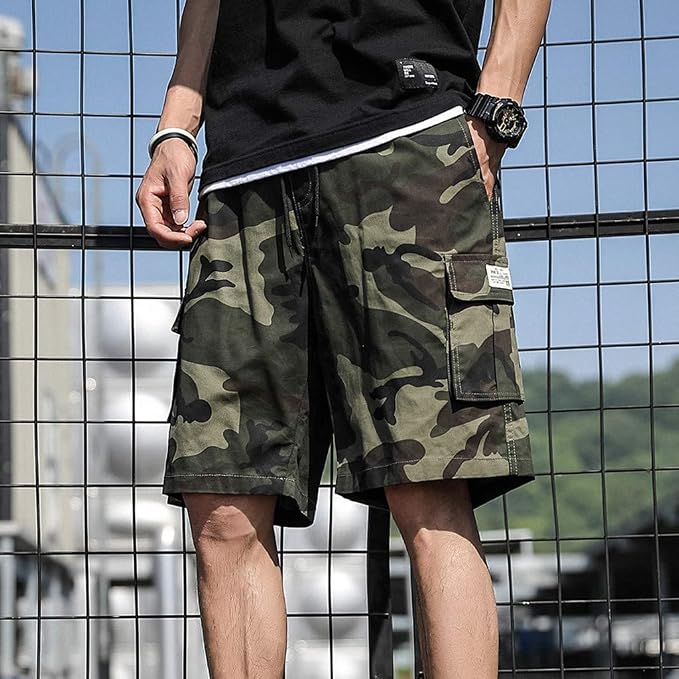 GREFER-Mens Big and Tall Cargo Shorts 
