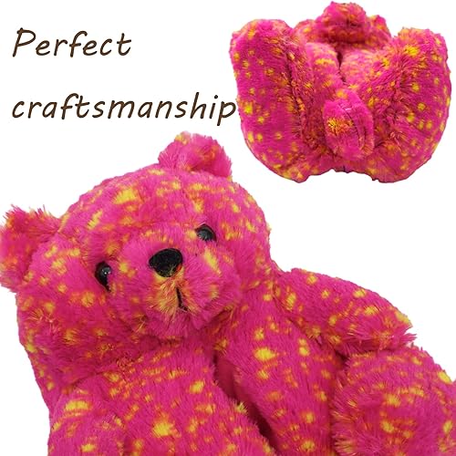 Miniatura 4 de YUESAI Teddy Bears Slippers for Women Kids, Bear Shoes, Cute Animal Bear Slippers for Home