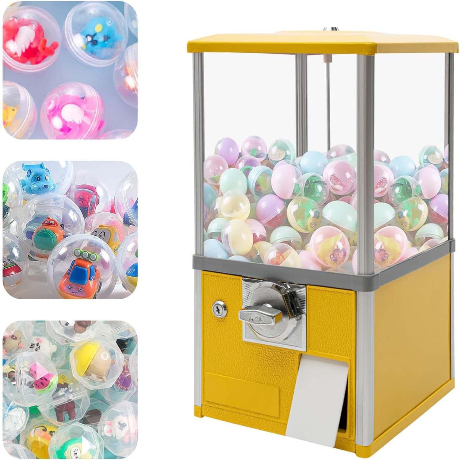 Mini-Automat für Kaugummis Süßigkeiten – Münzbetriebene Kaugummi-Maschine & Süßigkeitenspender – Kompaktes Kapselspielzeug Süßigkeiten-Automat für Zuhause, Party, Arcade – Geschenk für Kinder
