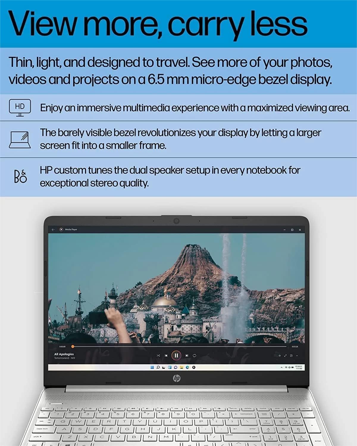 HP 15 15.6" HD Business Laptop Computer [Windows 11 Pro], Octa-Core AMD Ryzen 7 5700U (Beat Beats i7-10510U), 32GB RAM, 1TB PCIe SSD, Numeric Keypad, Wi-Fi 6, HDMI, USB, Long Battery Life, w/Battery