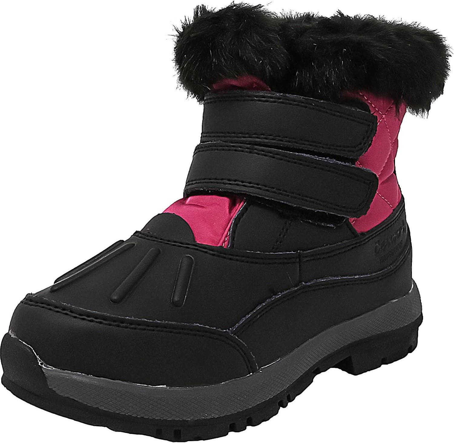 [Bearpaw] Girl's Amanda Black/Fuschia Snow Boot - 5M