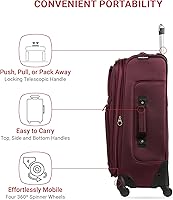 Vista 49 de SwissGear - Equipaje suave expandible Sion con ruedas, Negro