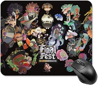 スプラトゥーンマウスパッドマウスパッド かわいいマウスパッド アニメ 机上用品 ファッション防水清潔しやすい オフィス/ホーム用/ゲーム（ブラック）
