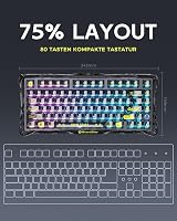 GravaStar Mercury K1 Lite 75% Wireless Gaming Billentyűzet RGB Háttérvilágítással 2