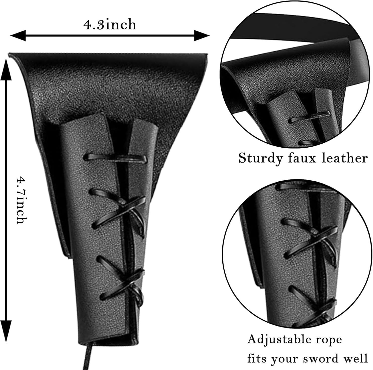 NUMJAW Pirate Sword Belt With Sword Holster Renaissance Medieval Pirate Belt With Dagger Frog Fake Sword Frog Sheath for Halloween Knight Warrior Viking Pirate Cosplay Accessories - Image 3