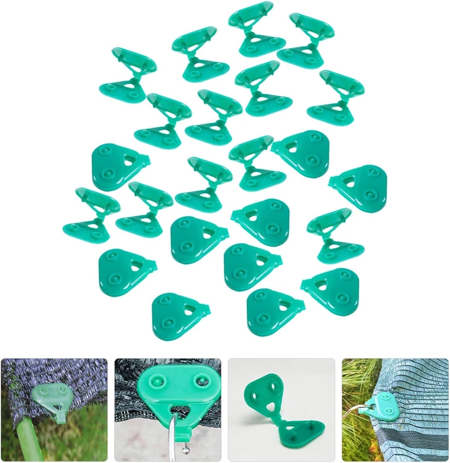 Shade Cloth Clips 25-100pcs Shade Cloth Lock Grip Heavy Duty Clips Plastic Reusable for Garden Greenhouse Sunshade for Securing Shade Fabric to Poles, Fences(100pcs)