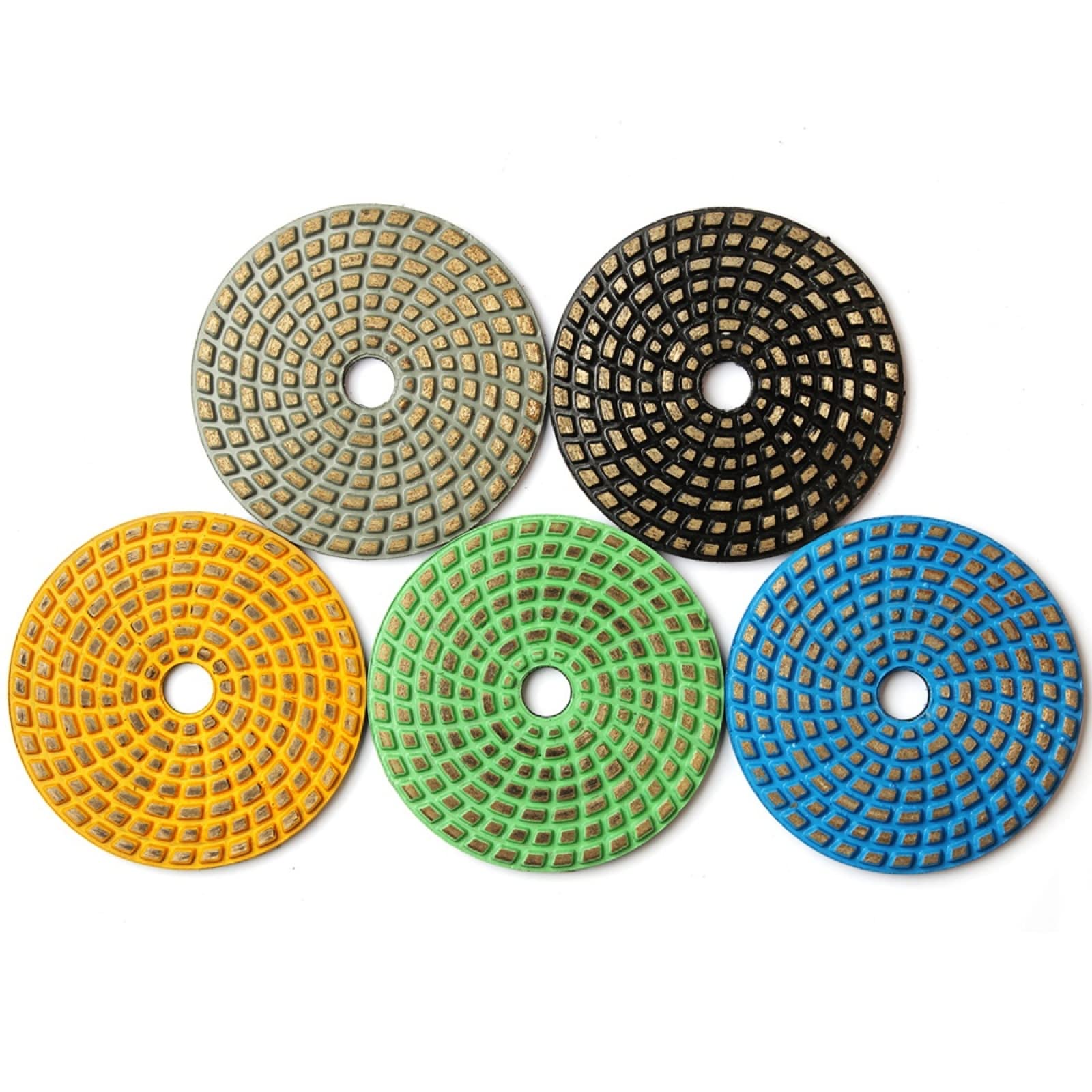 Almohadillas pulidoras de diamante, Disco de pulido de diamante de 5 pulgadas, disco de lijado de diamante con unión de metal sinterizado de 125 mm for amoladora angular de granito y hormigón(30)