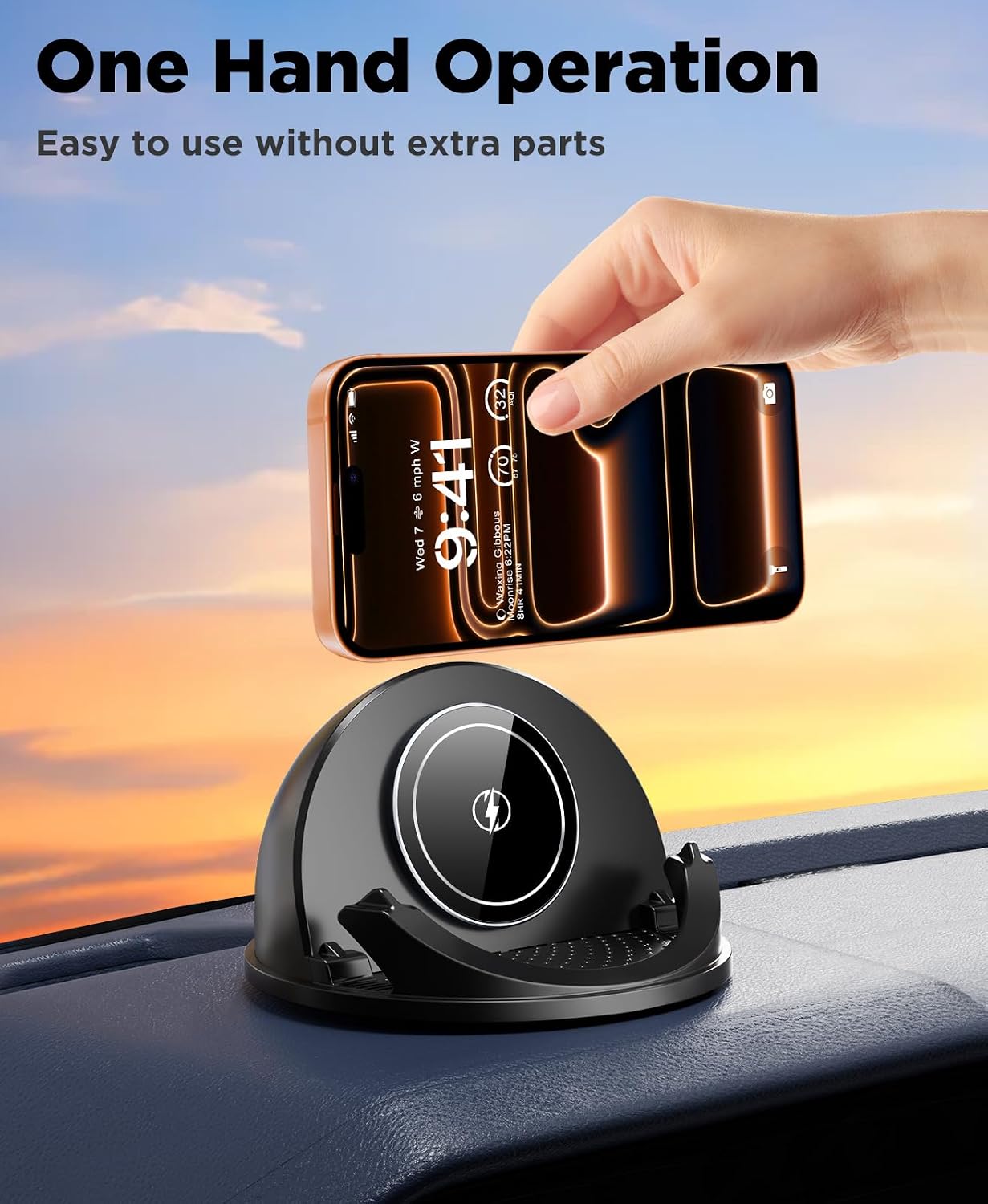Beeasy Wireless Car Charger Dashboard-15W Car Phone Holder-C02-1 image 4