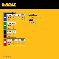 Vista 5 de DEWALT Juego de guía de accionamiento magnético compacto, amarillo (DWAF2058CS) de 18 uds