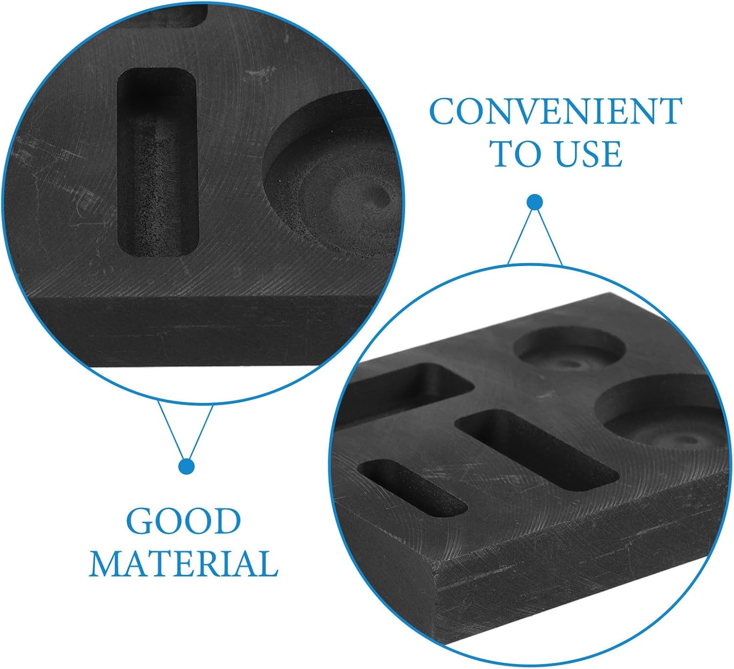 Graphite Silver Ingot Mold Metal Casting Kit with Five-Port Oil Trough for Jewelry Crafting and Scrap Refining, Small Melting Furnace Compatible
