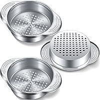 Vista 1 de Patelai Colador de latas de atún de acero inoxidable, tamiz de alimentos, tapa de prensa de metal, colador de enlatado, filtro de atún para frijoles
