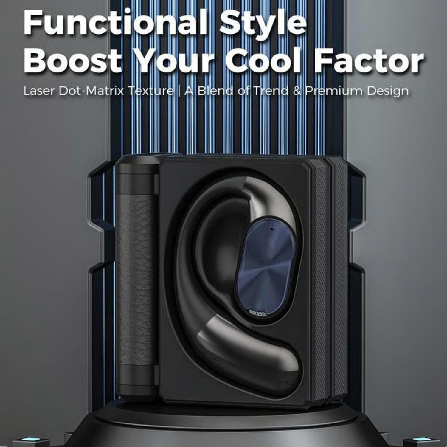 Ear Buds - Headphones Bluetooth with Dual-Fold Design, 2026 Upgraded Bluetooth Headphones, Dual-Fold Wireless Earbuds, IPX5 Waterproof Sweatproof for Running, Cycling & Sports (Black)