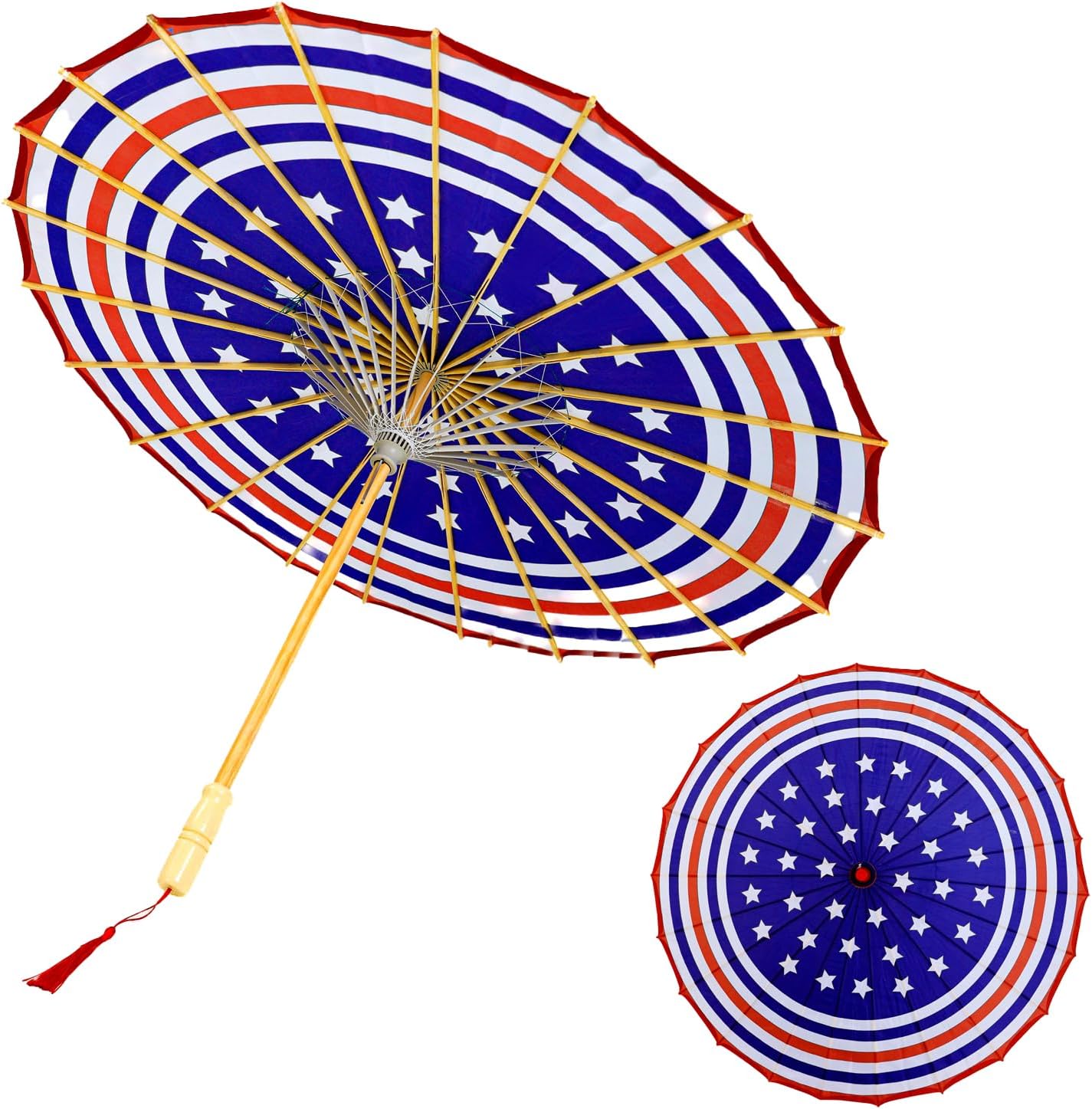 33" Handmade Oiled Parasol Bamboo Silk Umbrella Chinese Japanese Art Classical Dance Umbrella Plum Blossom for Wedding Parties Photography Costumes Cosplay Decoration and Other Events