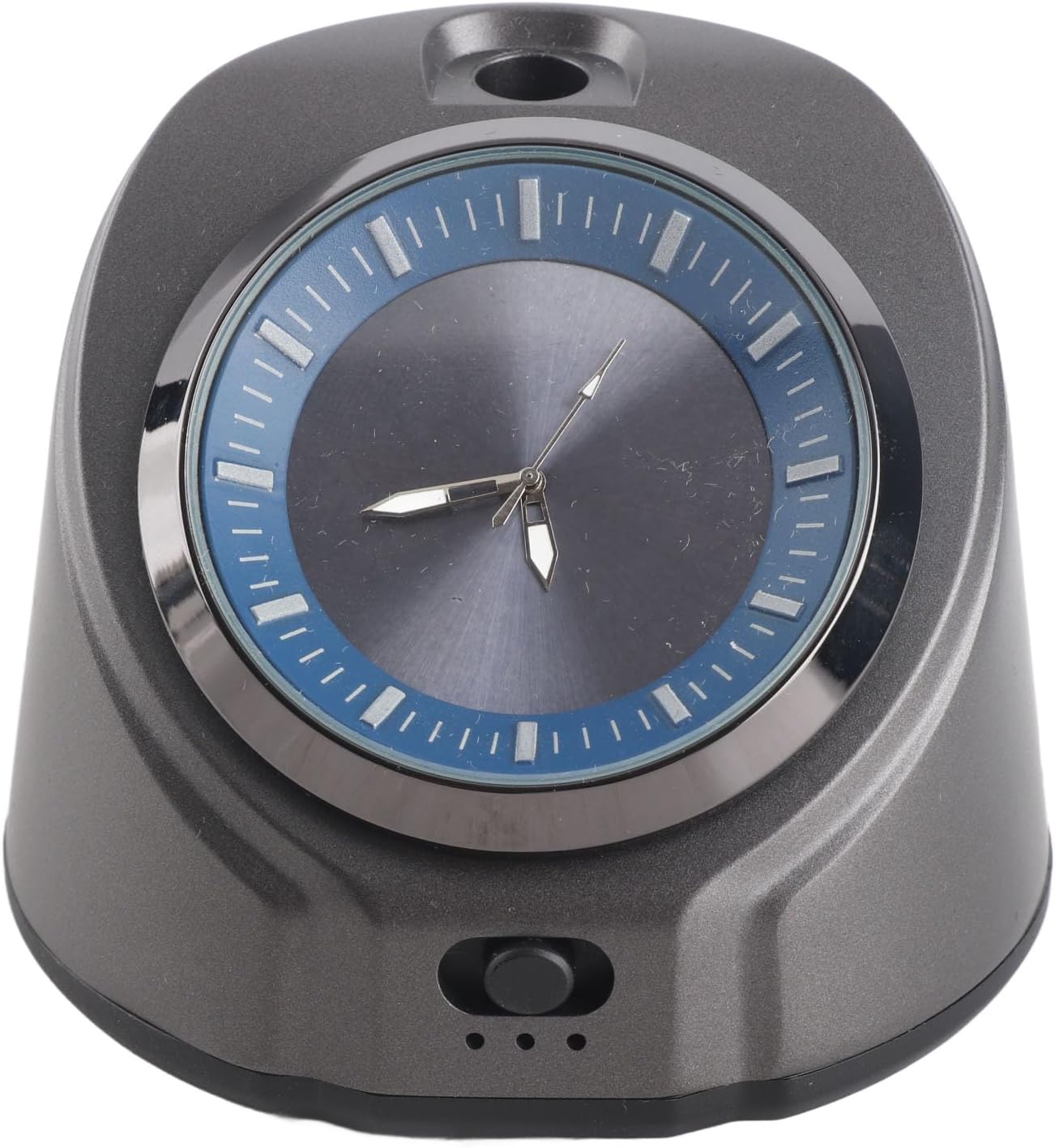 Asixxsix Waterless Car Diffuser, 10ML Cold Air Diffusion Technology Battery Operated Car Essential Oil Diffuser Portable Waterless with Builtin Clock USB Rechargeable for