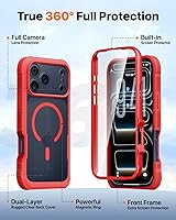 Vista 126 de Diaclara - Funda diseñada para iPhone 15 Plus de 6.7 pulgadas, transparente, cuerpo completo, con protector de pantalla, resistente de protección