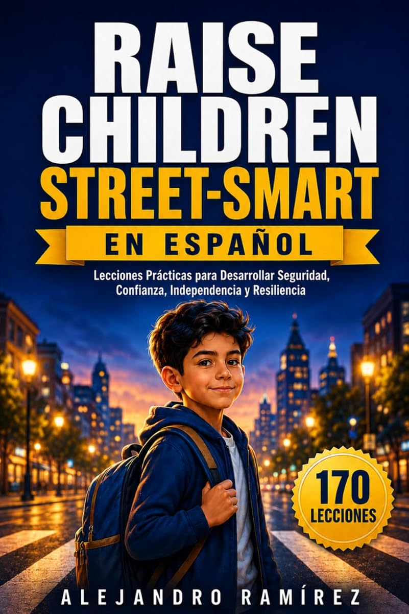 Raise Children Street-Smart en Español: 170 Lecciones Prácticas para Desarrollar Seguridad, Confianza, Independencia y Resiliencia en Niños de 6 a 12 Años (Edición en español)
