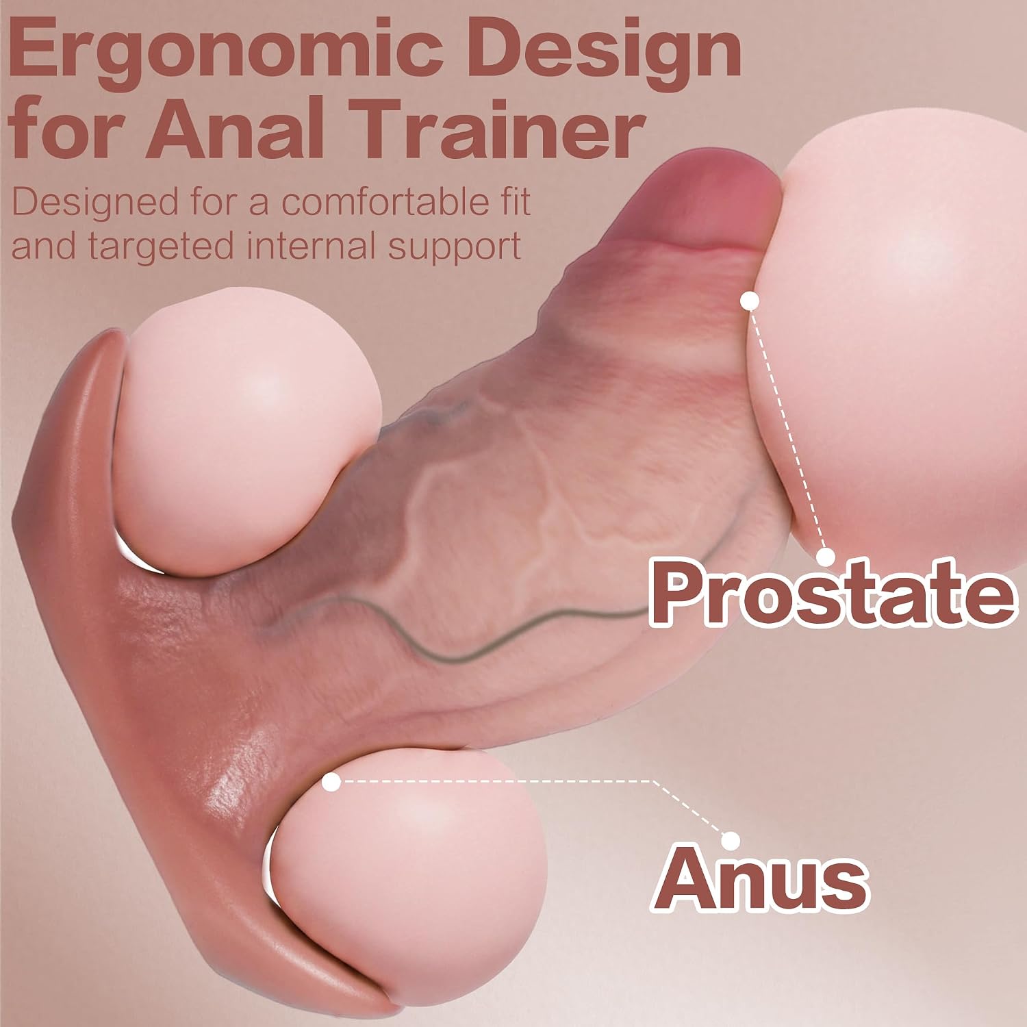 3PCS Anal Plug Set Realistic Butt Plug Anal Training Kit Anal Dildo Trainer