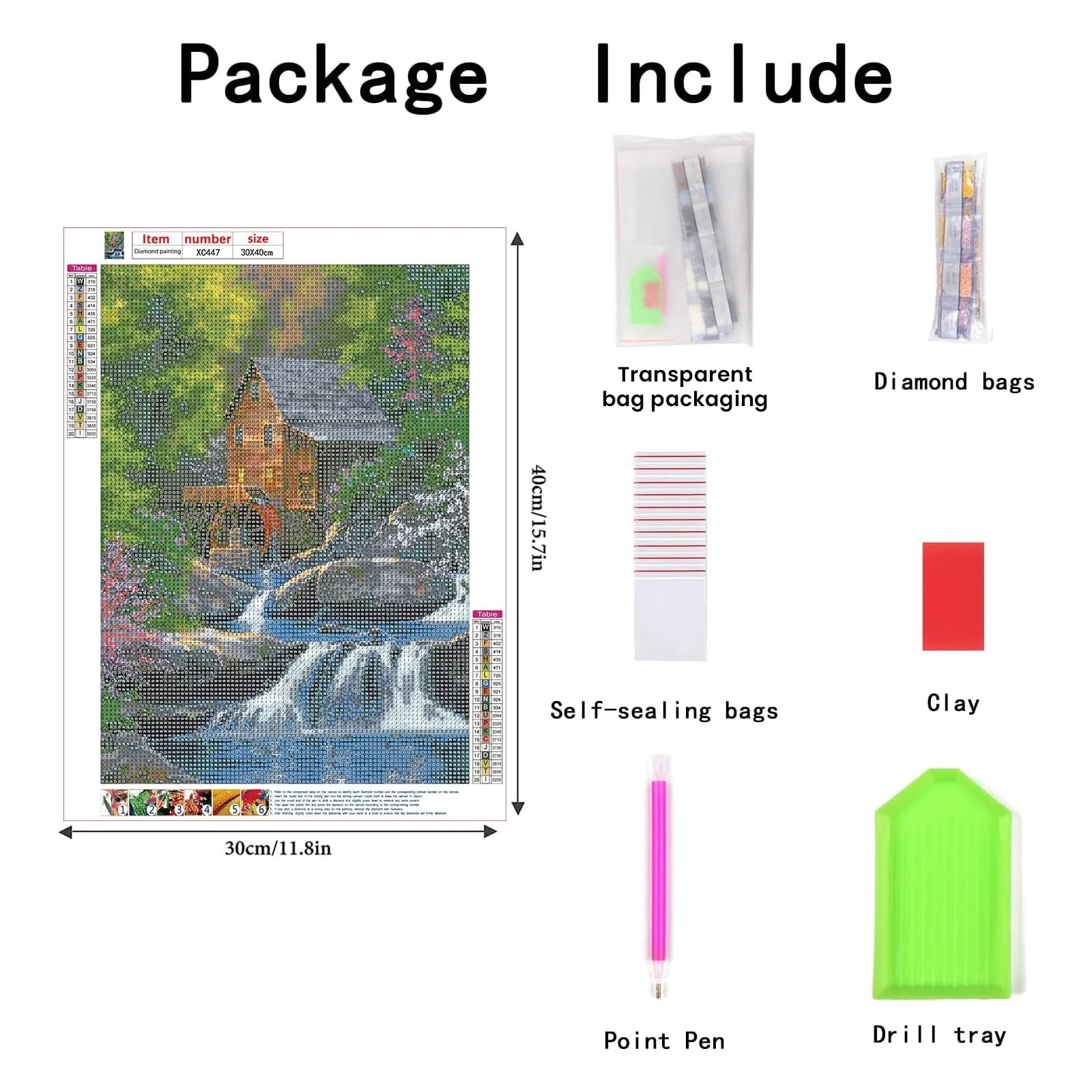 Diamond Painting Groß 60x120 Cm - 5D Diamant Malerei Set Berge Landschaft DIY Basteln