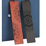 Mandala Bookmark, Book Marks for Book Lovers, Wooden Bookmarks for Adults, Book Lover Gifts (Round Mandala)