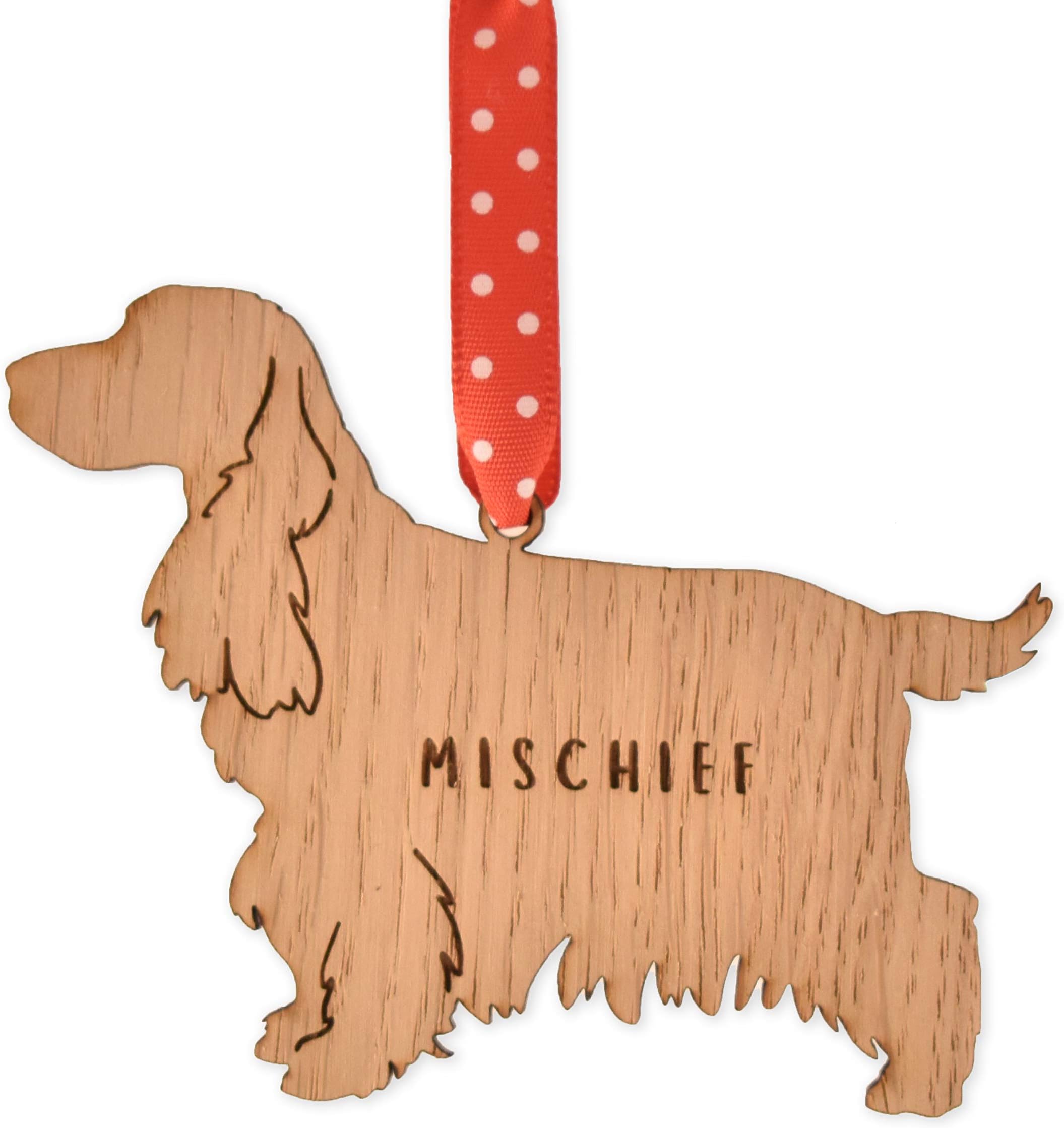 Personalised Cocker Spaniel dog shaped bauble | christmas tree decorations | present for pet keepsake ornament