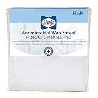 Vista 10 de Sealy Baby Allergy Protect - Protector de colchón antimicrobiano para cuna, funda de cama ajustable para niños y niñas, impermeable, lavable a
