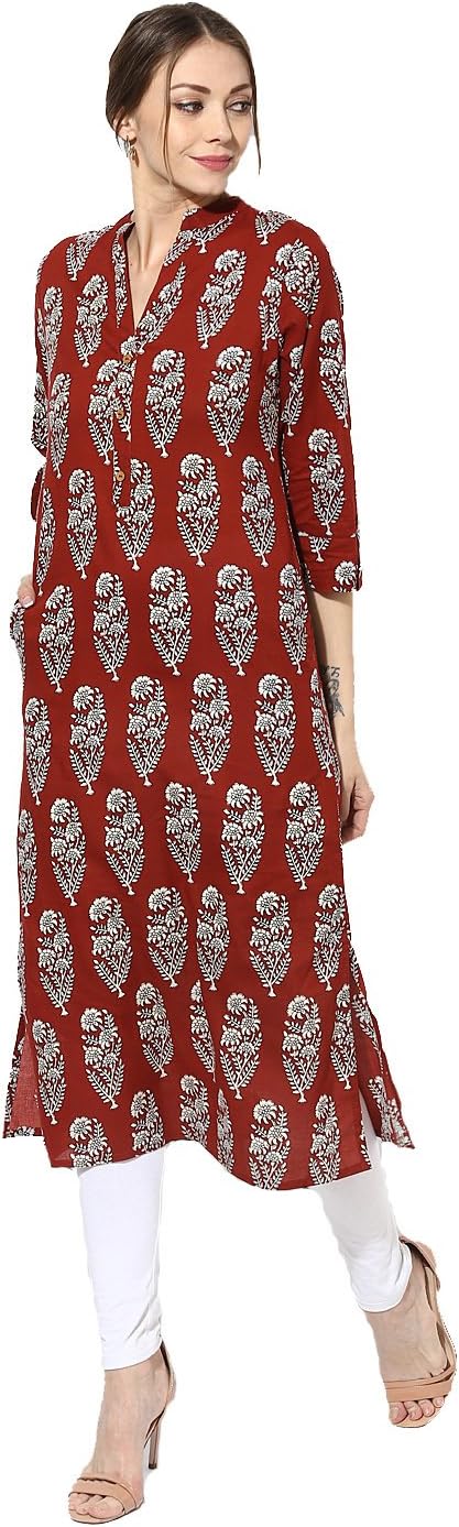 RAMRATH Women's Cotton Straight Kurta