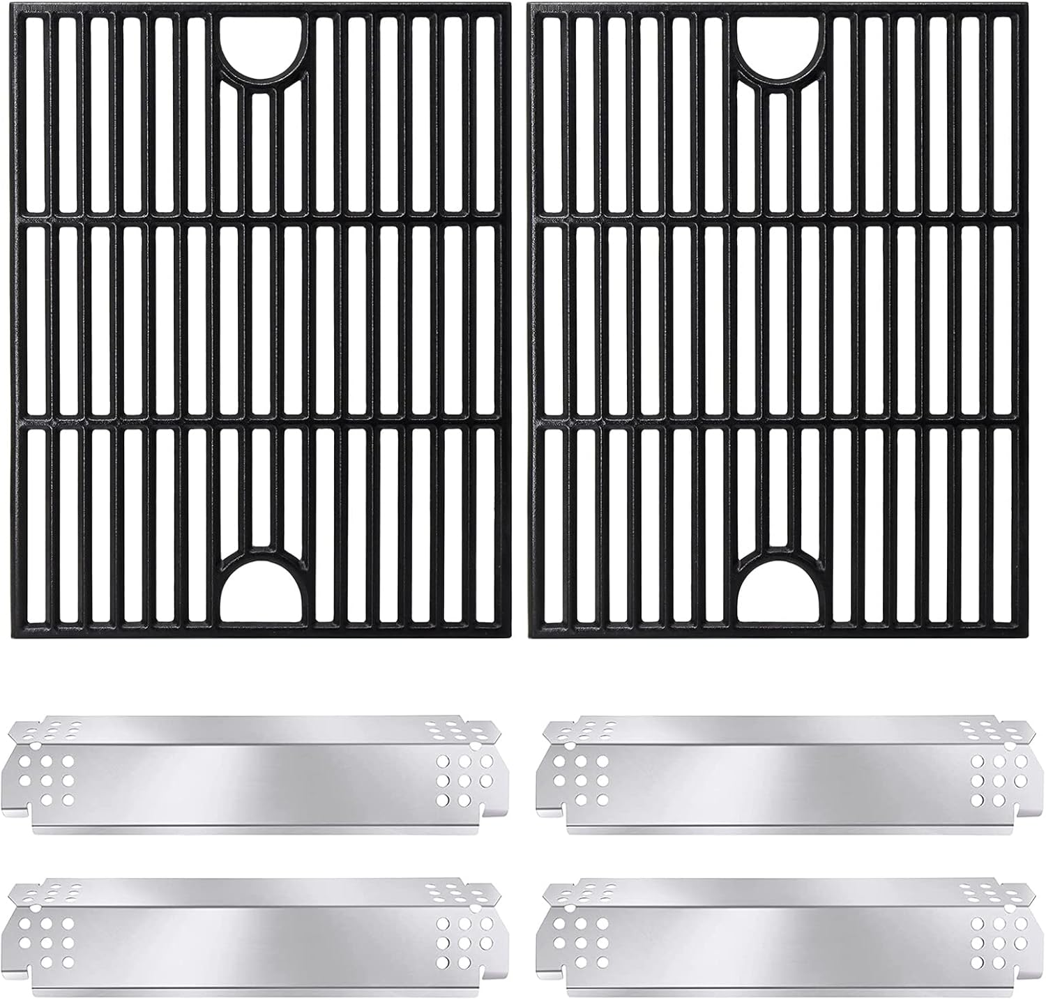 Criditpid Grill Grate Replacement for Nexgrill 4 Burner 720-0830H 720-0783E, Grill Heat Plate Parts for Home Depot Nexgrill 720-0888N, 720-0888, 720-0864, 720-0896B, Stainless Steel Grill Heat Tent