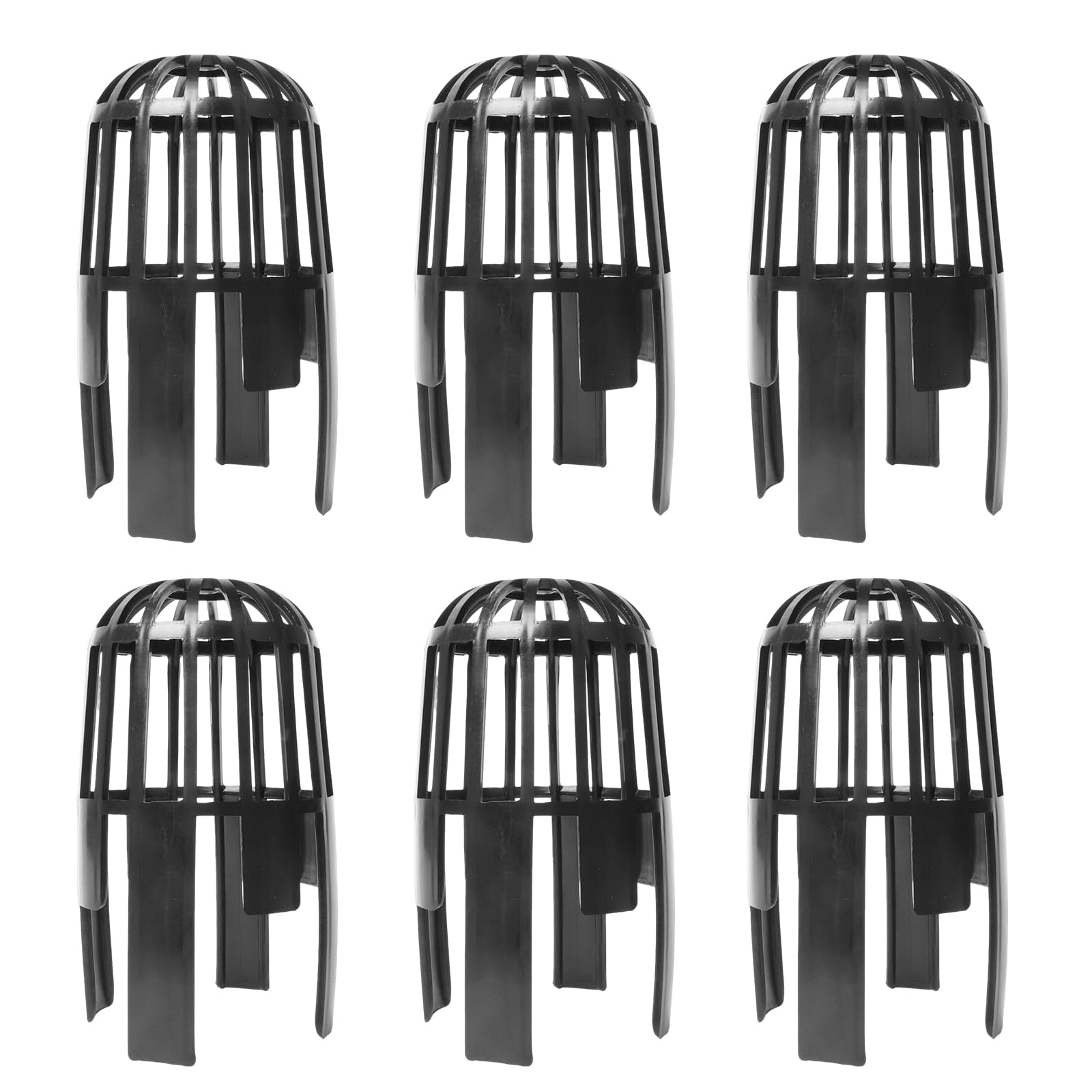 SDLDEER 6PCS Plastic Gutter Guards Black Gutter Balloon Outlet Guards, Gutter Pipe Leaf Guard to Keeps Downpipes Free from Blockages Caused by Leaves, Fits 68 mm Pipes