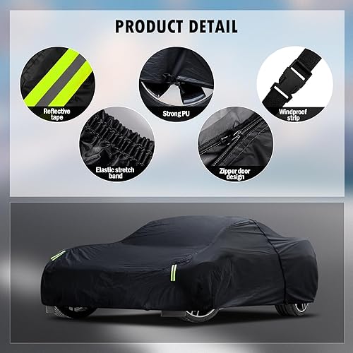 Miniatura 24 de Migaven - Funda de automóvil impermeable para todo tipo de clima, funda exterior completa para automóviles, protección contra la lluvia, sol
