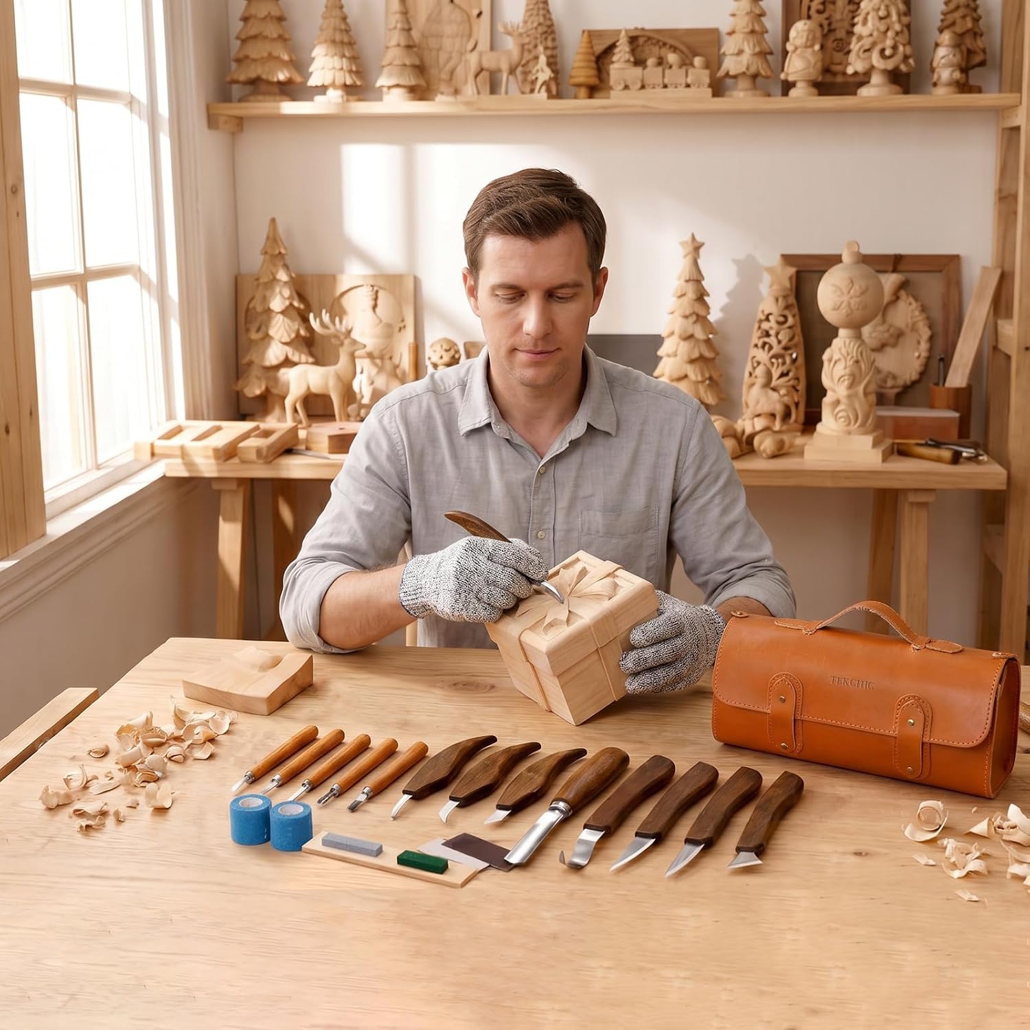 23PCS Wood Carving Kit, Wood Carving Tools