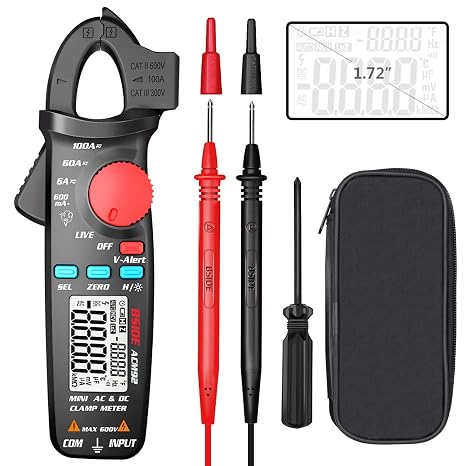 ACM92 Mini Clamp Meter AC DC Current 100 Amp Auto Range Digital Multimeter Frequency Tester Non-Contact Voltage Detection