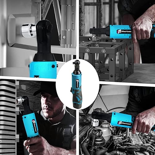 Miniatura 8 de Juego de llaves de trinquete eléctricas inalámbricas de 3/8 pulgadas, juego de llaves de trinquete de potencia de disparo de velocidad variable