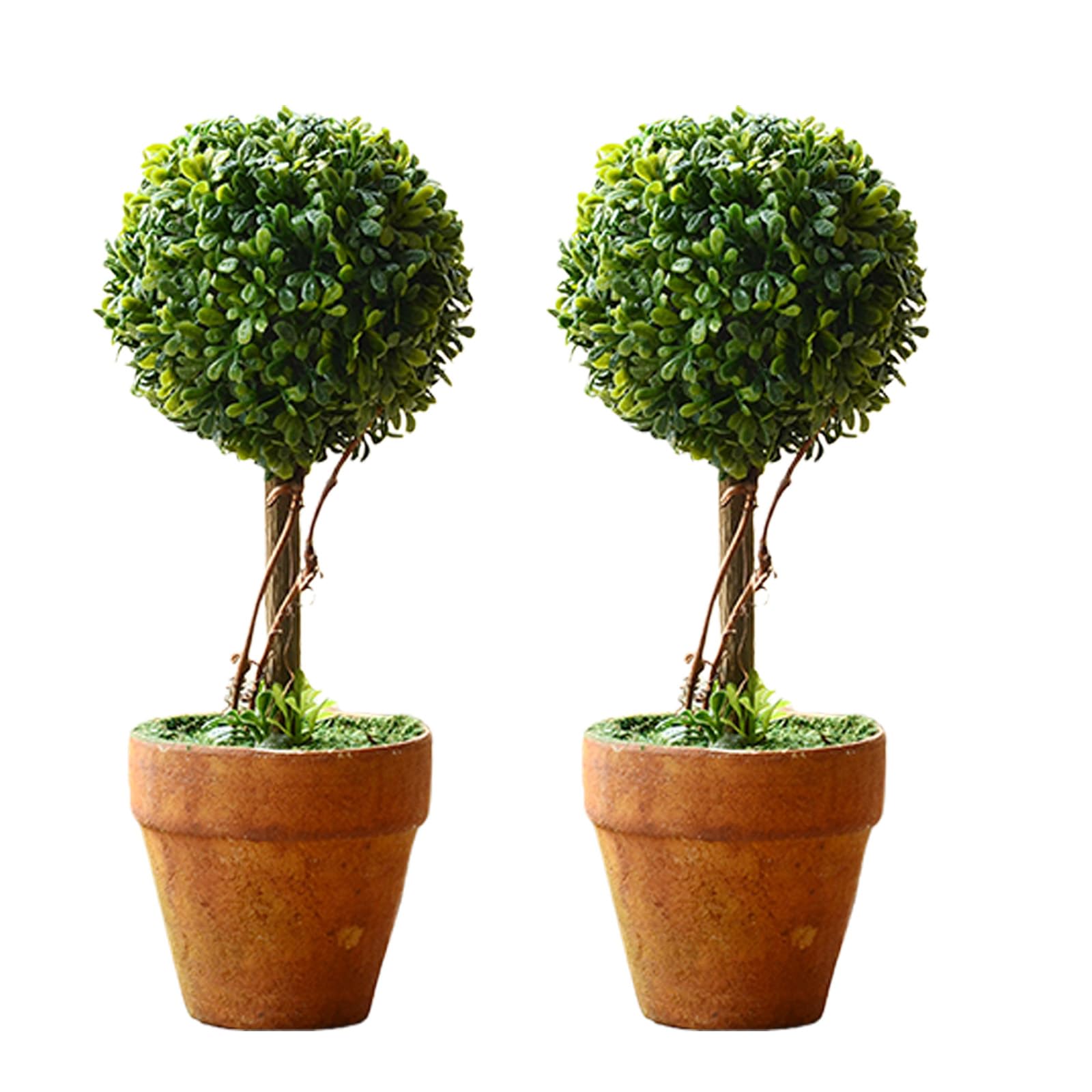 Buis artificiel en cœur de 20cm avec pot pour décoration intérieure