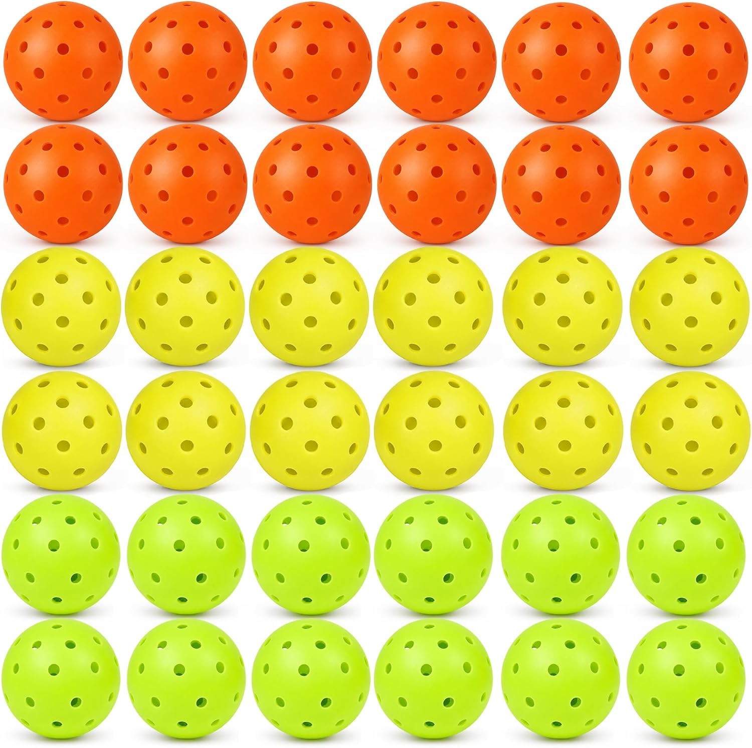 Outdoor Pickleballs, 40-Hole Rotomolded Seamless Pickleball Balls | True Flight & Consistent Bounce for Outdoor Play, Durable Wind-Resistant Pickleball, Crack-Resistant Hard Court Balls