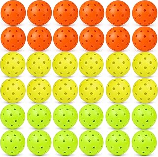 40‑Hole Seamless Outdoor Pickleball Balls for All‑Levels Practice | Seamless Rotomolded Build,True Flight & Consistent Bounce,Wind‑Resistant,Crack‑Resistant for Hard Court